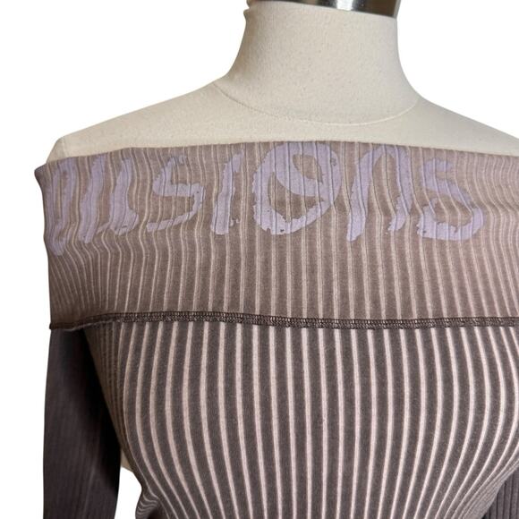 Urban Outfitters Y2K Ribbed Off The Shoulder Top Women’s Size Small - Picture 5 of 10